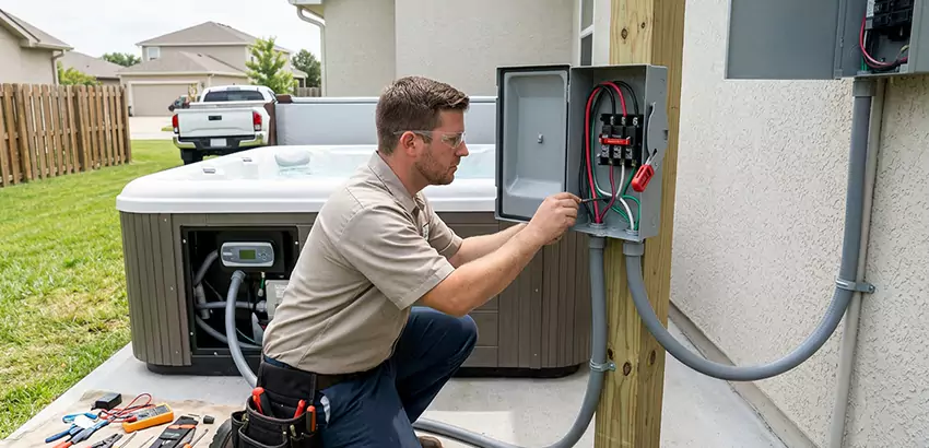 Outdoor Hot Tub Electrical Installation in Hilliard