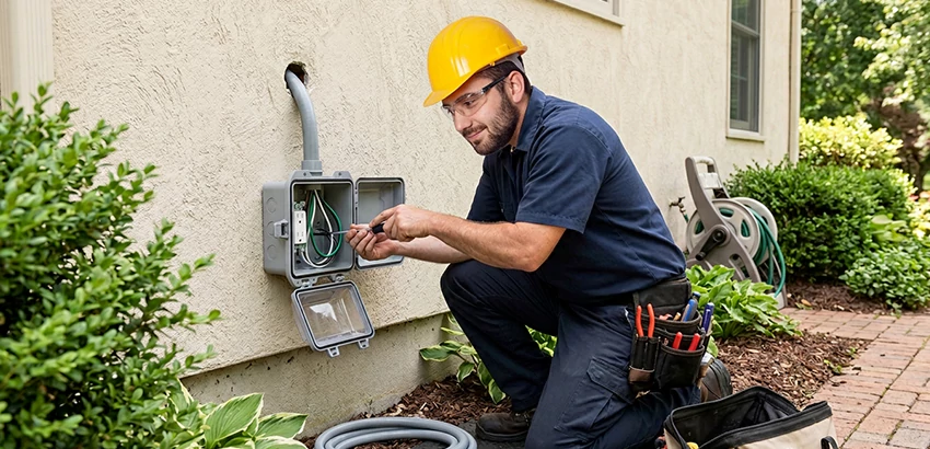Outdoor Outlet Installation on Vinyl Siding in Hilliard